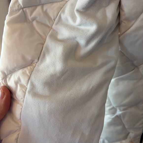Lululemon women's down jacket 12 white insulated quilted full zip pockets - Picture 9 of 12